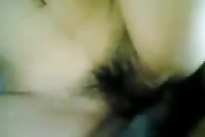 Nailing Asian girl's hairy fur pie in a missionary position