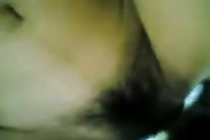 Nailing Asian girl's hairy fur pie in a missionary position