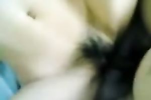 Nailing Asian girl's hairy fur pie in a missionary position