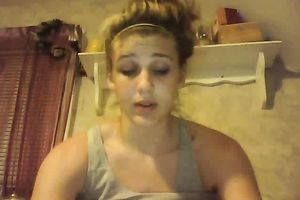 Awesome light haired beauty with wet pointer sisters and hawt bum enjoys masturbation