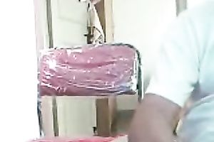 Indian webcam temptress showing off her large moist whoppers