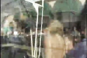 Sweaty lewd spring break doxies have fun in the ring