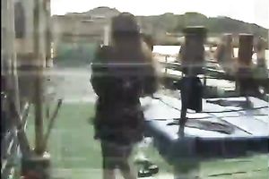 Sweaty lewd spring break doxies have fun in the ring