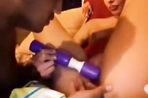 Torrid amateur wife of my ally can't live without when she is got time to pet herself with toy