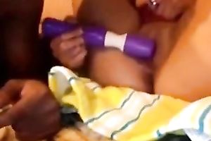 Torrid amateur wife of my ally can't live without when she is got time to pet herself with toy