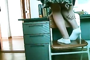 Homemade episode with me beating my wife's legs with a stick