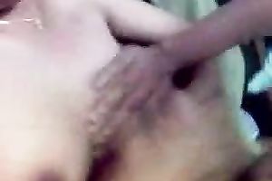 Asian non-professional housewife was giving her hubby oral pleasure and titfuck on livecam