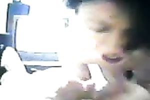 My Chinese dark brown older BBC slut busy engulfing shlong