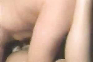 Bootylicious dark brown slut riding a man on the sofa