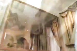 Slim non-professional dark brown tries hard to satisfy 2 dudes in Male+Male+Female video