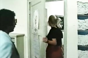 Blonde playgirl loved her friend's big cock sticked into her fur pie