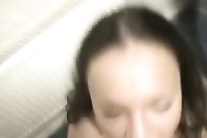 Horny black haired whore did not forget to call her ex in the bath