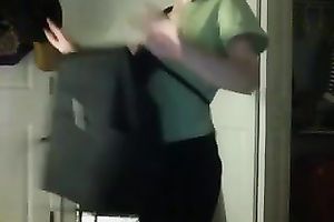 Nerdy slender babe showing her privates on web camera