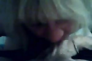 Blond haired aged floozy provided my buddy with a terrific oral-stimulation