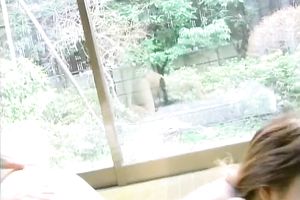 Japanese style three-some with pale skin juvenile hottie