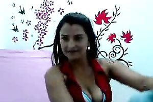 Alluring dilettante girl with cute smile shows me her bazookas