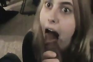 Blonde sweetheart provided my dark colleague with a actually fleshly BJ