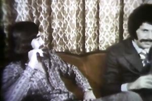 Dark head immodest tramp is willing to serve several palpitating jocks at one time