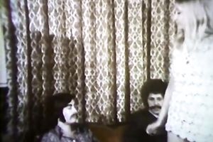 Dark head immodest tramp is willing to serve several palpitating jocks at one time