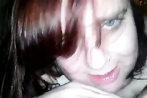 Red haired whorish dyed fat wench provided my sloppy penis with BJ