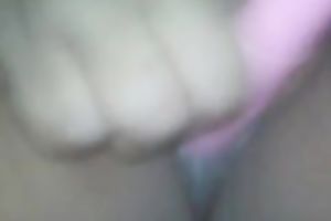Petting my puffy ebon wet crack with fancy pink fake penis