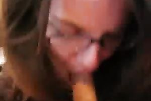 Four eyed fat office doxy sucks my prick and gets screwed