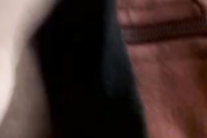 Really closeup scene of the movie scene when I poked myself with a sex tool