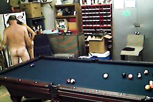Having a hawt time with my chubby aged black cock sluts after playing snooker