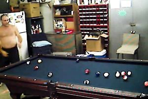 Having a hawt time with my chubby aged black cock sluts after playing snooker