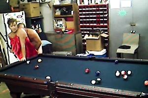 Having a hawt time with my chubby aged black cock sluts after playing snooker