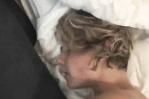 Sweet golden-haired white bitch acquires out of control during vehement sex