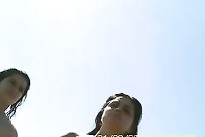 Big hawt asses at the beach full of half bare horny hotties