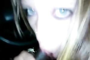 White blond college white bitch wanted to engulf a big dark dong after party