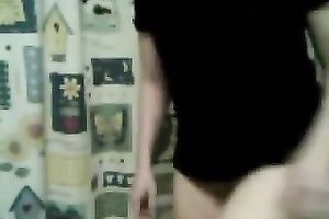 Short-haired breasty brunette hair teases me with her moist wobblers