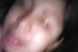 Mexican cute and concupiscent brunette hair mother I'd like to fuck was busy with blowing ramrod