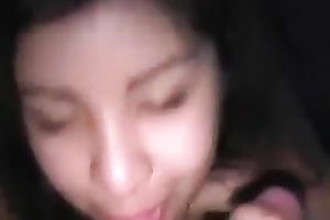 Mexican cute and concupiscent brunette hair mother I'd like to fuck was busy with blowing ramrod