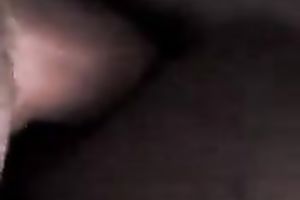 Young swarthy wench takes my white knob up her a-hole gap