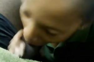 Sucking large dark shlong of my commander in his office