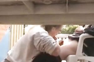 Cock hungry white dilettante housewife caught on web camera engulfing wang