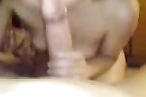 Kinky nice-looking Russian GF of my buddy sucks his beefy rod on webcam