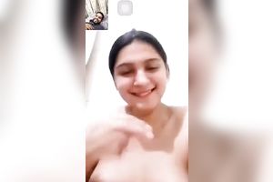 Filming my Indian chick getting nude and showing off what she is got