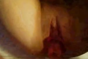 Toy fucking my lustful blindfolded amateur wife in dilettante movie scene