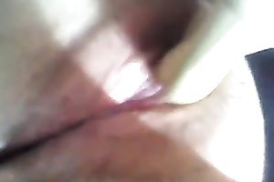 Fat Belgic wife soaks with juice whilst playing with her love button and dildo