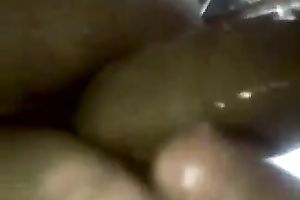 My brunette hair black cock sluts slams my backdoor with a dong in homemade movie