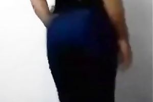 Chubby and thick Pakistani black cock slut shows breasts and brown butt