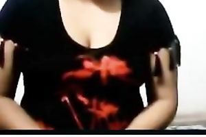 Chubby and thick Pakistani black cock slut shows breasts and brown butt