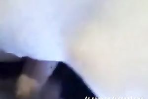 Hot and breasty dark brown legal age teenager licks off cum on her lips