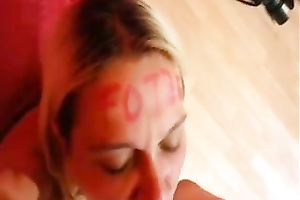 I castigate her whorish mouth with my hard and thick knob