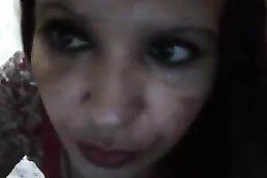 Beautiful lalin girl putta lastly takes off her red pants