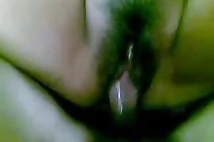 Thai girlfriend with furry snapper drilled in missionary position